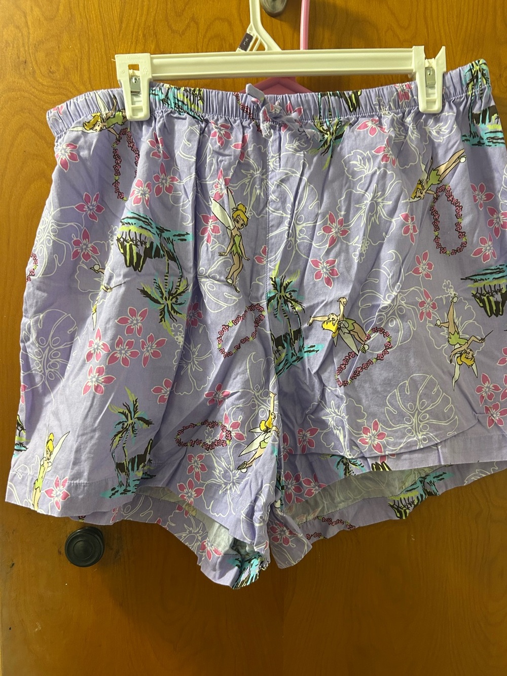 Disney Store Tinkerbell  Lavender Floral Lounge Lounge Shorts